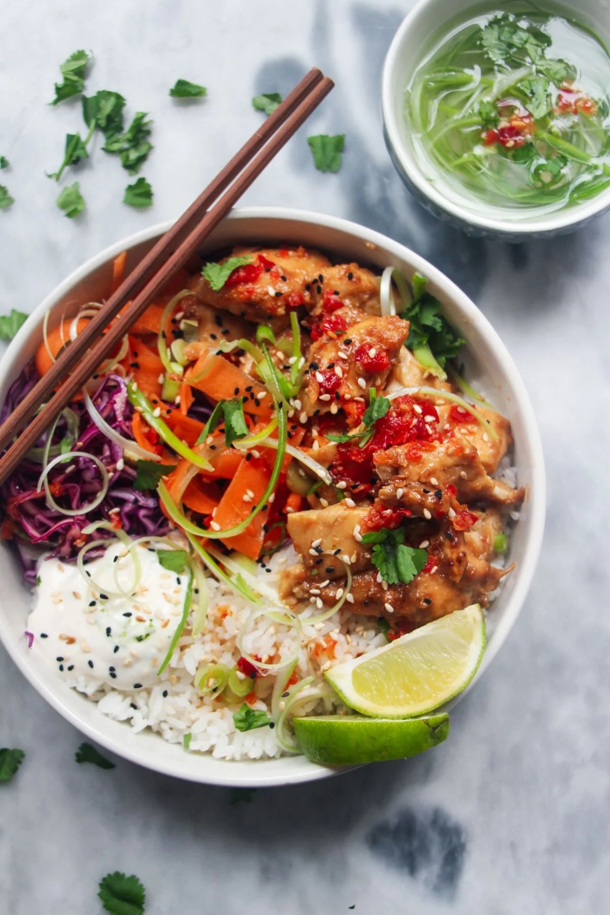 chicken poke bowls